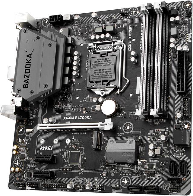 Alt view image 4 of 9 - MSI ARSENAL GAMING B360M BAZOOKA LGA 1151 (300 Series) Intel B360 Micro ATX Intel Motherboard