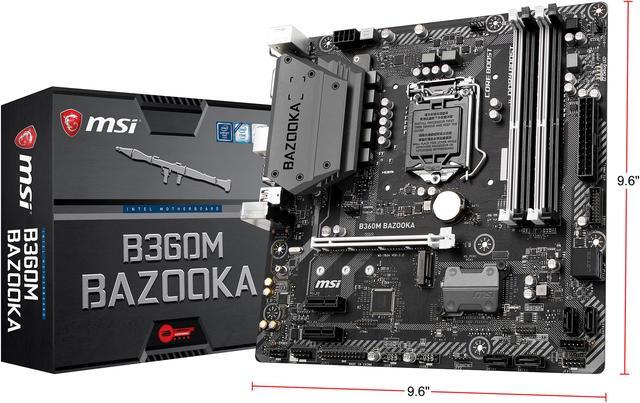 Alt view image 9 of 9 - MSI ARSENAL GAMING B360M BAZOOKA LGA 1151 (300 Series) Intel B360 Micro ATX Intel Motherboard