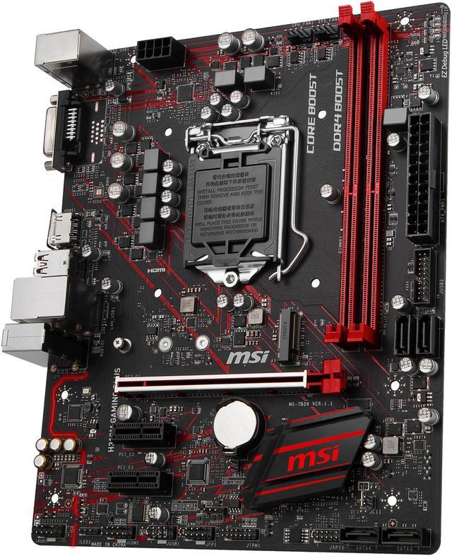 Alt view image 3 of 7 - MSI PERFORMANCE GAMING H310M GAMING PLUS LGA 1151 (300 Series) Intel H310 Micro ATX Intel Motherboard