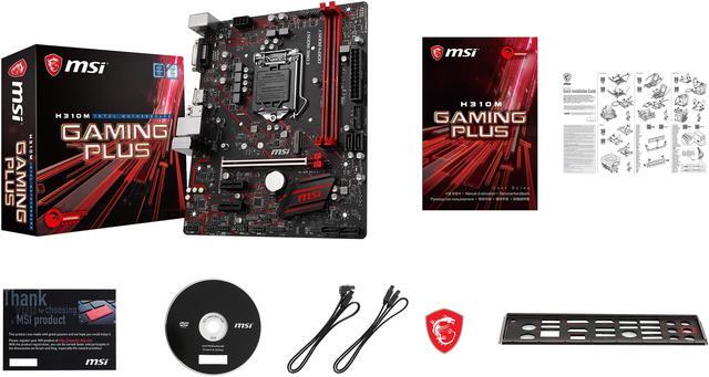 Alt view image 6 of 7 - MSI PERFORMANCE GAMING H310M GAMING PLUS LGA 1151 (300 Series) Intel H310 Micro ATX Intel Motherboard