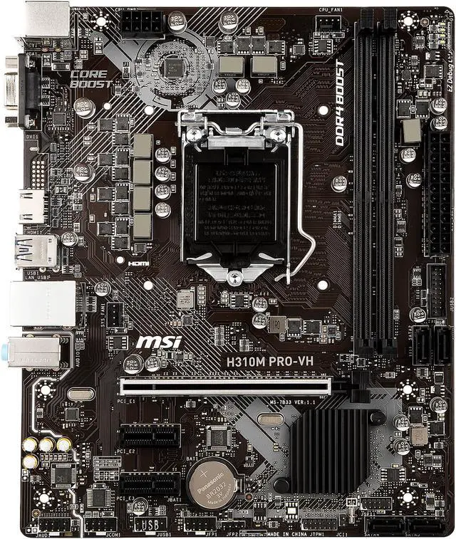 Main image of MSI H310M PRO-VH LGA 1151 (300 Series) Intel H310 HDMI Micro ATX Intel Motherboard