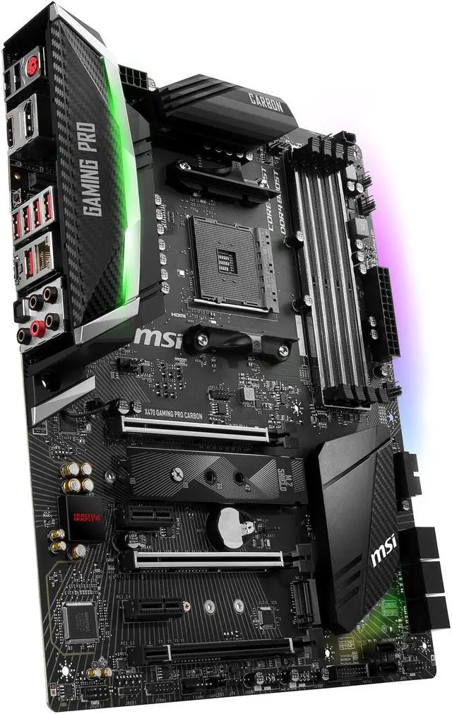 Alt view image 5 of 10 - MSI PERFORMANCE GAMING X470 GAMING PRO CARBON AM4 AMD X470 USB 3.1 HDMI ATX AMD Motherboard