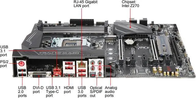Alt view image 5 of 6 - MSI Z270 GAMING PRO CARBON LGA 1151 Intel Z270 HDMI USB 3.1 ATX Intel Motherboard