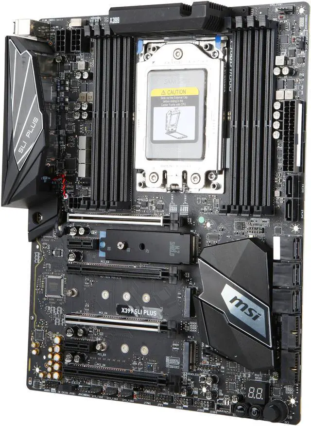 Alt view image 3 of 6 - Recertified MSI X399 SLI PLUS sTR4 AMD X399 SATA 6Gb/s USB 3.1 ATX Motherboards - AMD for Ryzen Threadripper