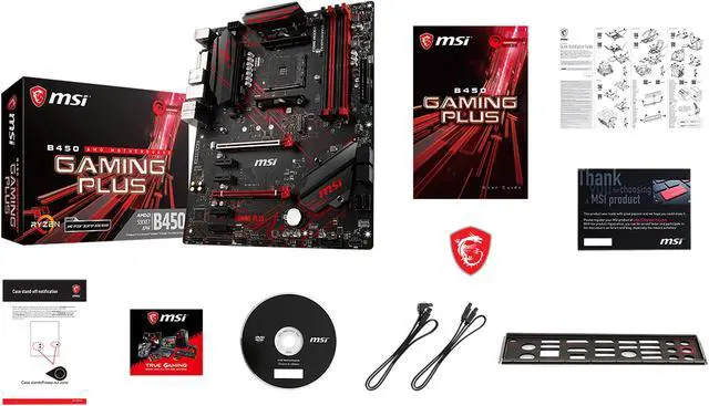 Alt view image 8 of 10 - MSI PERFORMANCE GAMING B450 GAMING PLUS AM4 AMD B450 USB 3.1 HDMI ATX AMD Motherboard