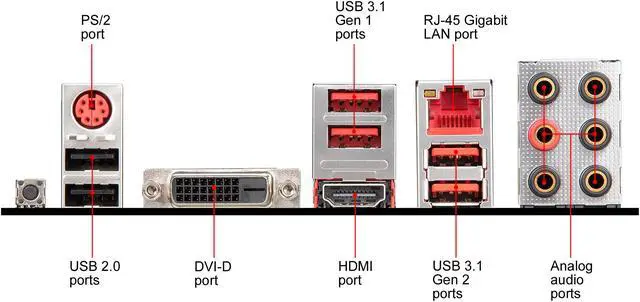 Alt view image 7 of 10 - MSI PERFORMANCE GAMING B450 GAMING PLUS AM4 AMD B450 USB 3.1 HDMI ATX AMD Motherboard