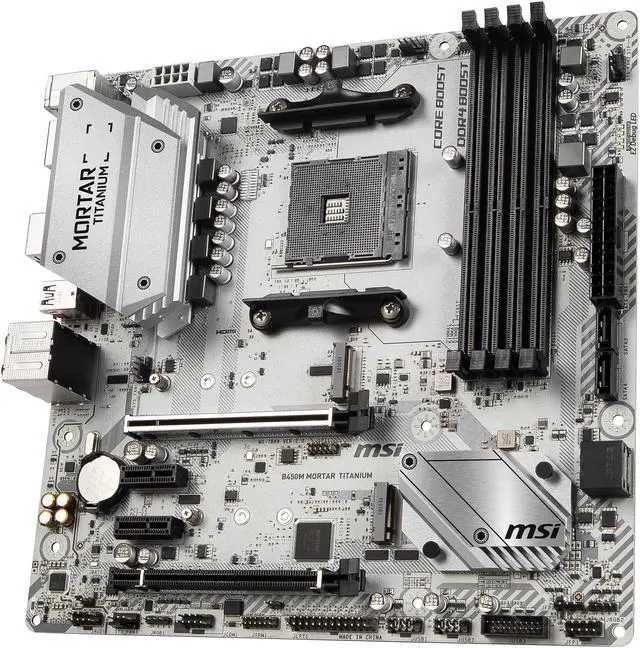 Alt view image 2 of 6 - MSI B450M MORTAR TITANIUM AM4 AMD B450 USB 3.1 HDMI Micro ATX AMD Motherboard