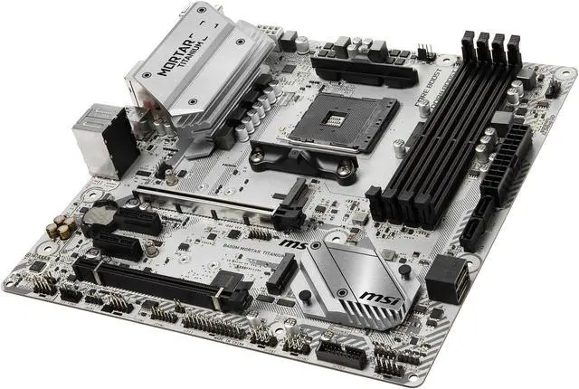 Alt view image 4 of 6 - MSI B450M MORTAR TITANIUM AM4 AMD B450 USB 3.1 HDMI Micro ATX AMD Motherboard