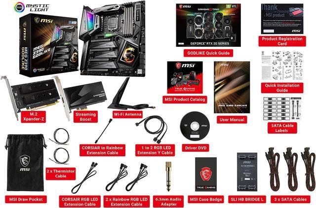 Alt view image 7 of 8 - MSI MEG Z390 GODLIKE LGA 1151 (300 Series) Intel Z390 USB 3.1 Extended ATX Intel Motherboard