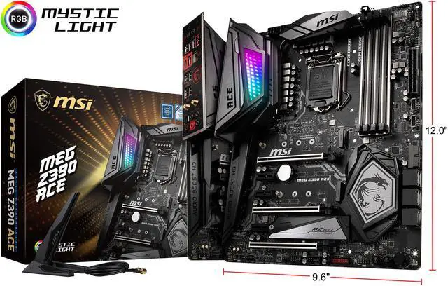 Alt view image 8 of 8 - MSI MEG Z390 ACE LGA 1151 (300 Series) Intel Z390 USB 3.1 ATX Intel Motherboard