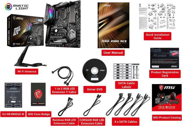 Alt view image 7 of 8 - MSI MEG Z390 ACE LGA 1151 (300 Series) Intel Z390 USB 3.1 ATX Intel Motherboard