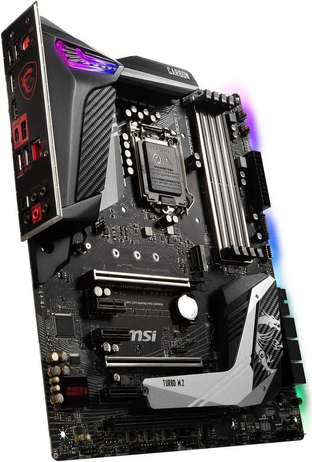 Alt view image 5 of 10 - MSI MPG Z390 GAMING PRO CARBON LGA 1151 (300 Series) Intel Z390 HDMI USB 3.1 ATX Intel Motherboard