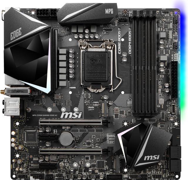 passe Mose krølle MSI MPG Z390M GAMING EDGE AC LGA 1151 (300 Series) Intel Z390 HDMI SATA  6Gb/s USB 3.1 Micro ATX Intel Motherboard Intel Motherboards - Newegg.com