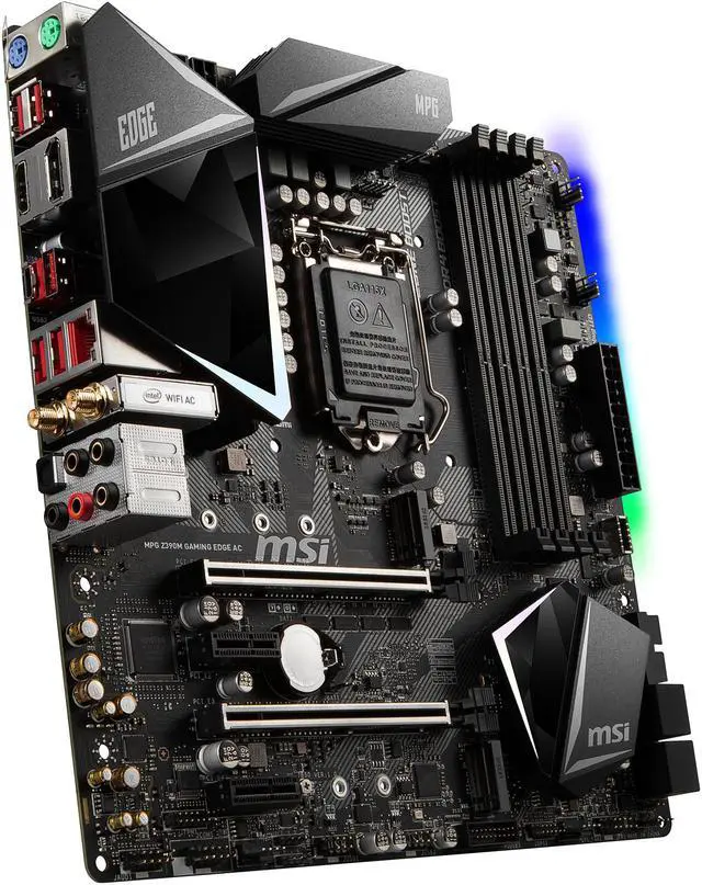 Alt view image 4 of 10 - MSI MPG Z390M GAMING EDGE AC LGA 1151 (300 Series) Intel Z390 HDMI USB 3.1 Micro ATX Intel Motherboard
