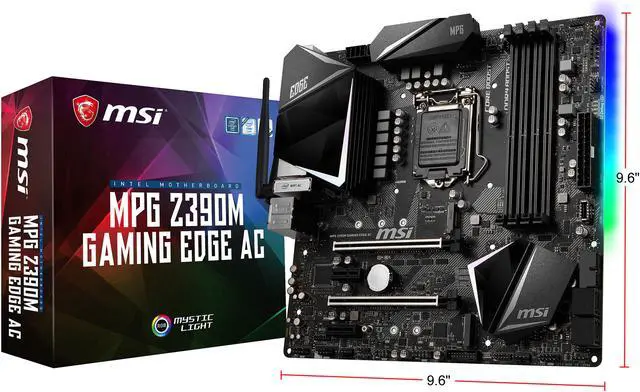 Alt view image 10 of 10 - MSI MPG Z390M GAMING EDGE AC LGA 1151 (300 Series) Intel Z390 HDMI USB 3.1 Micro ATX Intel Motherboard