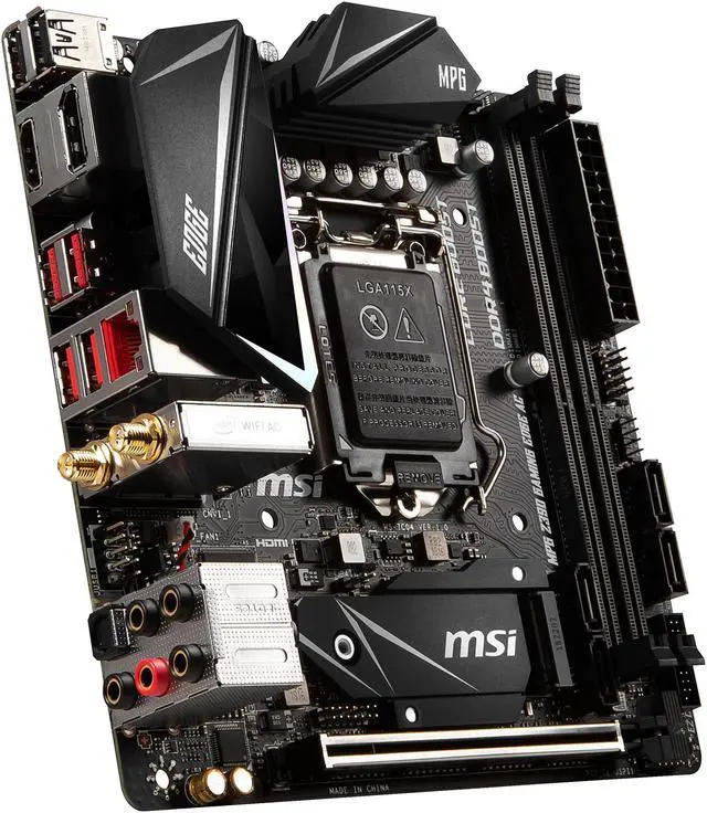 Alt view image 4 of 8 - MSI MPG Z390I GAMING EDGE AC LGA 1151 (300 Series) Intel Z390 HDMI USB 3.1 Mini ITX Intel Motherboard