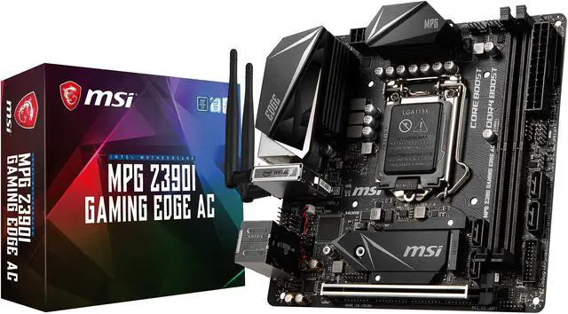 Alt view image 8 of 8 - MSI MPG Z390I GAMING EDGE AC LGA 1151 (300 Series) Intel Z390 HDMI USB 3.1 Mini ITX Intel Motherboard