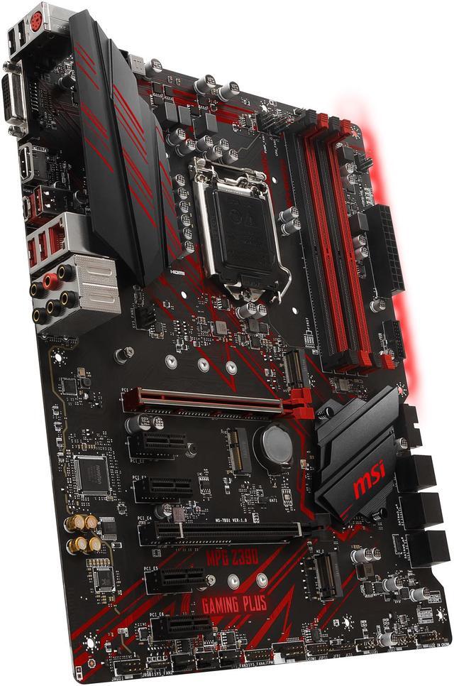 Alt view image 5 of 10 - MSI MPG Z390 GAMING PLUS LGA 1151 (300 Series) Intel Z390 ATX Intel Motherboard