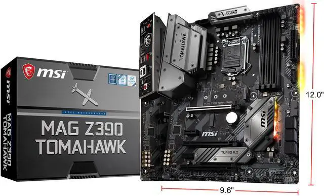 Alt view image 8 of 8 - MSI MAG Z390 TOMAHAWK LGA 1151 (300 Series) Intel Z390 HDMI USB 3.1 ATX Intel Motherboard
