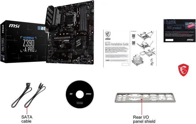 Alt view image 7 of 9 - MSI PRO Z390-A PRO LGA 1151 (300 Series) Intel Z390 ATX Intel Motherboard