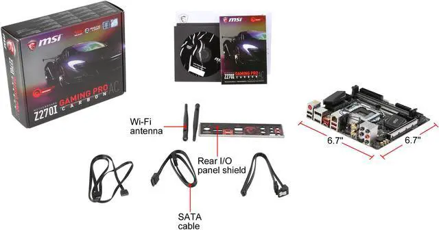 Alt view image 5 of 5 - MSI Z270I GAMING PRO CARBON AC LGA 1151 Intel Z270 HDMI USB 3.1 Mini ITX Intel Motherboard