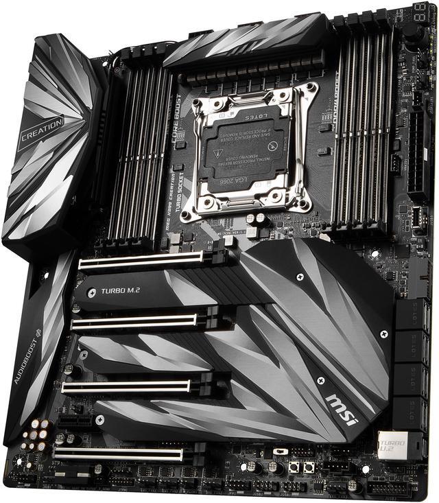 Alt view image 5 of 13 - MSI MEG X299 CREATION LGA 2066 Intel X299 USB 3.1 Extended ATX Intel Motherboard