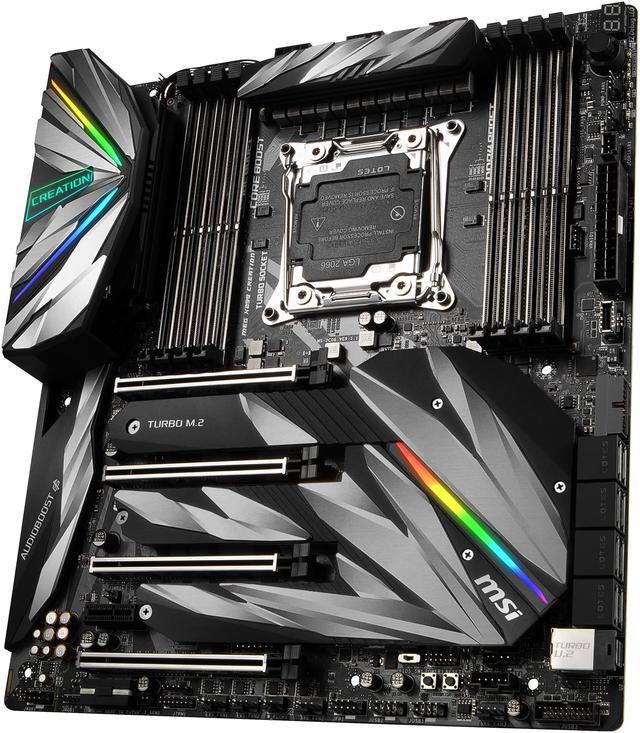 Alt view image 6 of 13 - MSI MEG X299 CREATION LGA 2066 Intel X299 USB 3.1 Extended ATX Intel Motherboard