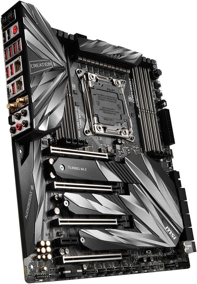 Alt view image 7 of 13 - MSI MEG X299 CREATION LGA 2066 Intel X299 USB 3.1 Extended ATX Intel Motherboard