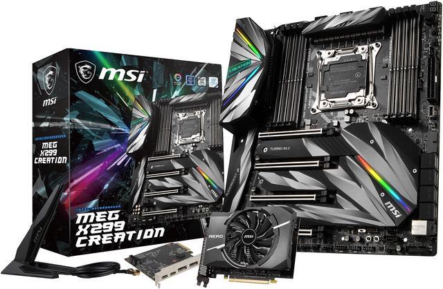 Alt view image 12 of 13 - MSI MEG X299 CREATION LGA 2066 Intel X299 USB 3.1 Extended ATX Intel Motherboard