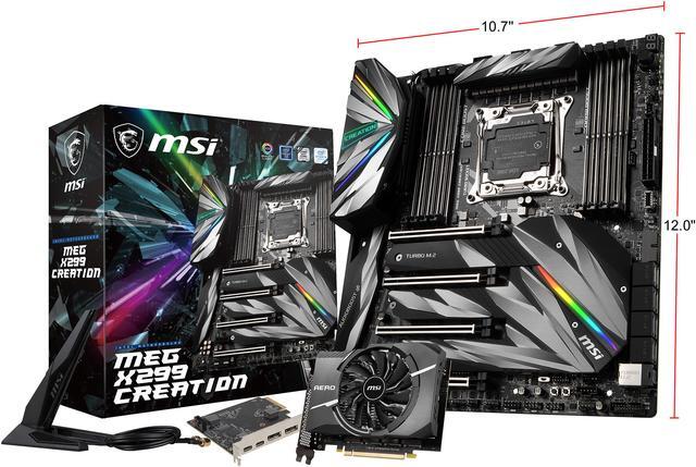 Alt view image 13 of 13 - MSI MEG X299 CREATION LGA 2066 Intel X299 USB 3.1 Extended ATX Intel Motherboard