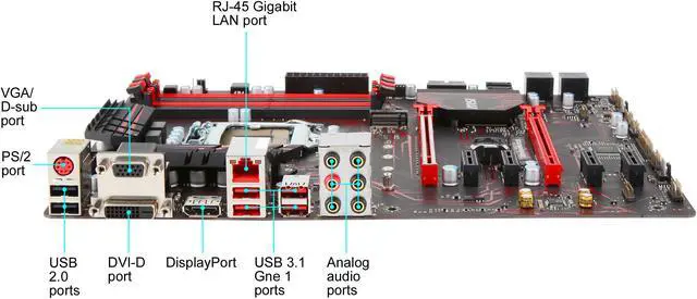 Alt view image 5 of 6 - MSI PERFORMANCE GAMING Z270 GAMING PLUS LGA 1151 Intel Z270 USB 3.1 ATX Intel Motherboard