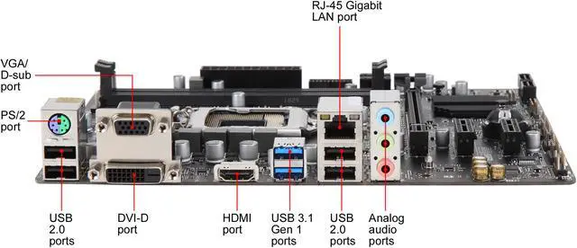 Alt view image 5 of 6 - MSI PRO H310M PRO-VDH PLUS LGA 1151 (300 Series) Intel H310 HDMI SATA 6Gb/s USB 3.1 Micro ATX Intel Motherboard