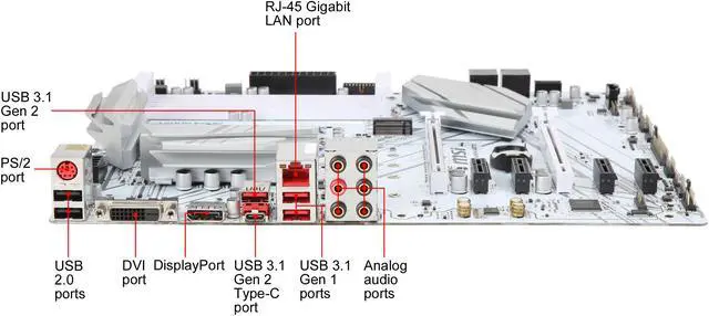 Alt view image 6 of 6 - MSI PERFORMANCE GAMING B360 GAMING ARCTIC LGA 1151 (300 Series) Intel B360 ATX Intel Motherboard