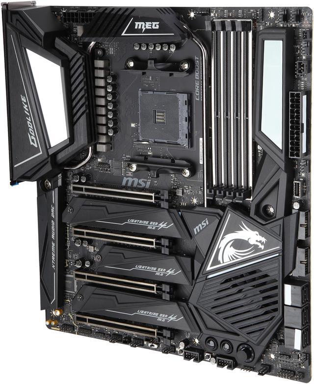 Alt view image 7 of 15 - MSI MEG X570 GODLIKE Gaming Motherboard AMD AM4 SATA 6Gb/s M.2 USB 3.2 Wi-Fi 6 Extended-ATX