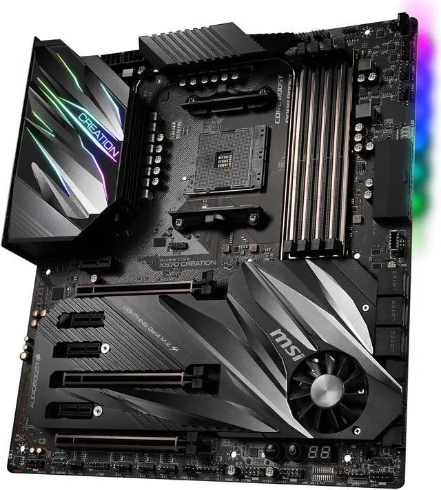 Alt view image 3 of 17 - MSI PRESTIGE X570 CREATION Motherboard AMD AM4 SATA 6Gb/s M.2 USB 3.2 Wi-Fi 6 Extended-ATX