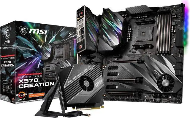 Alt view image 7 of 17 - MSI PRESTIGE X570 CREATION Motherboard AMD AM4 SATA 6Gb/s M.2 USB 3.2 Wi-Fi 6 Extended-ATX