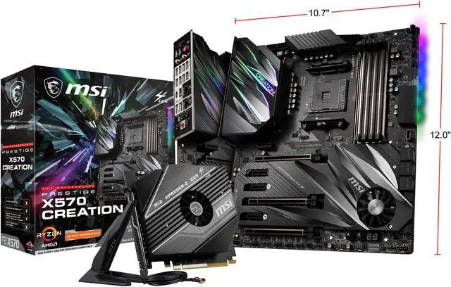 Alt view image 18 of 17 - MSI PRESTIGE X570 CREATION Motherboard AMD AM4 SATA 6Gb/s M.2 USB 3.2 Wi-Fi 6 Extended-ATX