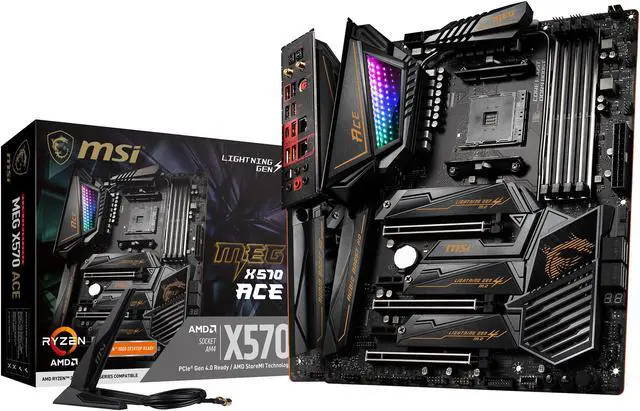 Alt view image 6 of 15 - MSI MEG X570 ACE Gaming Motherboard AMD AM4 SATA 6Gb/s M.2 USB 3.2 Gen 2 Wi-Fi 6 ATX