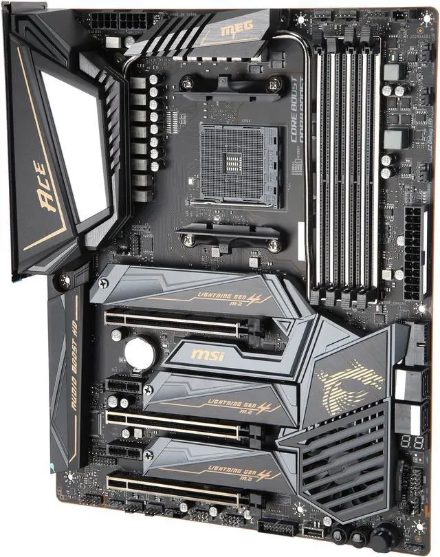 Alt view image 7 of 15 - MSI MEG X570 ACE Gaming Motherboard AMD AM4 SATA 6Gb/s M.2 USB 3.2 Gen 2 Wi-Fi 6 ATX