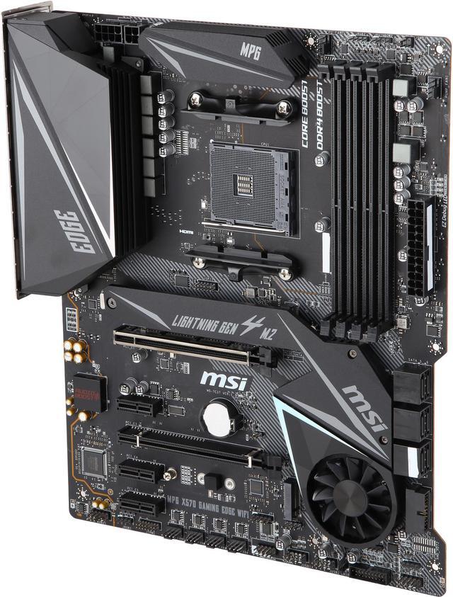 Alt view image 8 of 15 - MSI MPG X570 GAMING EDGE WIFI Gaming Motherboard AMD AM4 SATA 6Gb/s M.2 USB 3.2 Gen 2 HDMI ATX