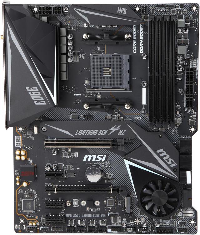 Alt view image 9 of 15 - MSI MPG X570 GAMING EDGE WIFI Gaming Motherboard AMD AM4 SATA 6Gb/s M.2 USB 3.2 Gen 2 HDMI ATX