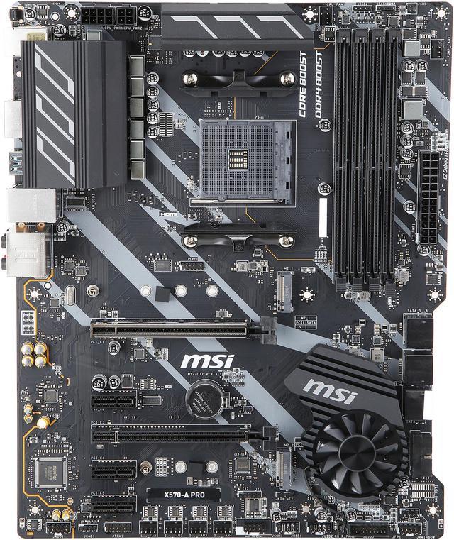 MSI X570-A PRO Motherboard AMD AM4 SATA 6Gb/s M.2 USB 3.2 Gen 2 HDMI ATX