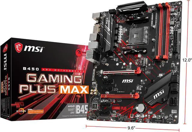 Alt view image 9 of 11 - MSI B450 GAMING PLUS MAX AM4 AMD B450 ATX AMD Motherboard
