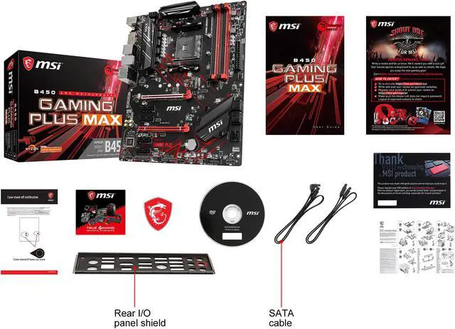 Alt view image 11 of 11 - MSI B450 GAMING PLUS MAX AM4 AMD B450 ATX AMD Motherboard