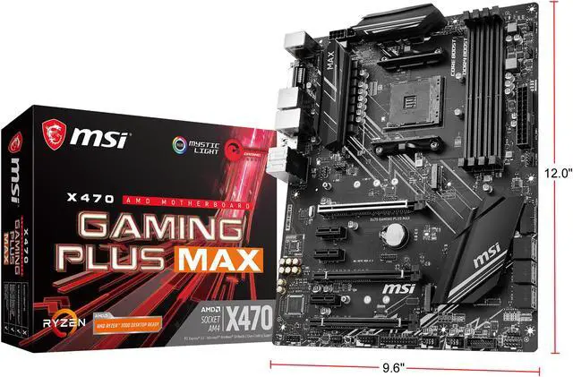 Alt view image 9 of 11 - MSI X470 GAMING PLUS MAX AM4 AMD X470 ATX AMD Motherboard