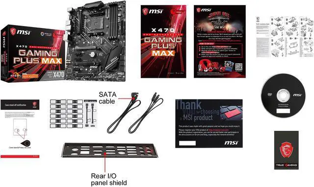 Alt view image 11 of 11 - MSI X470 GAMING PLUS MAX AM4 AMD X470 ATX AMD Motherboard