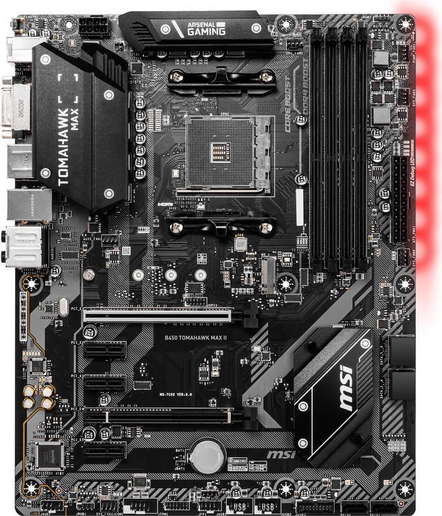 professionel Udsigt strå MSI B450 TOMAHAWK MAX AM4 ATX AMD Motherboard - Newegg.com
