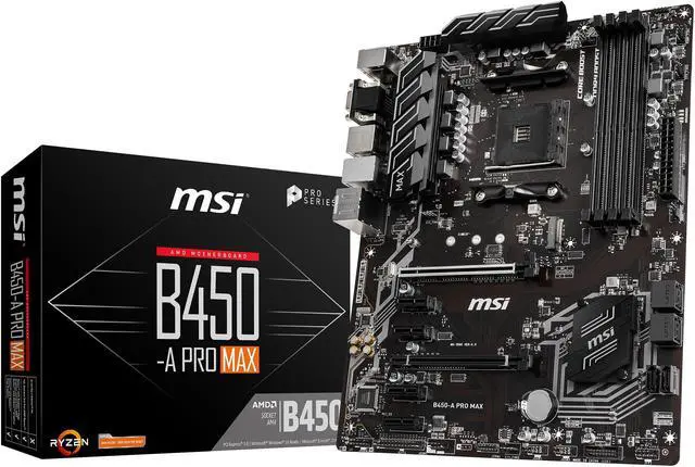 Alt view image 8 of 9 - MSI PRO B450-A PRO MAX AM4 AMD B450 ATX AMD Motherboard