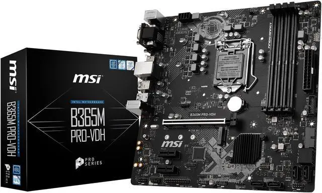 Alt view image 8 of 10 - MSI PRO B365M PRO-VDH LGA 1151 (300 Series) Intel B365 Micro ATX Intel Motherboard