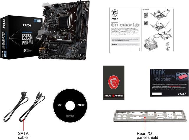 Alt view image 11 of 11 - MSI PRO B365M PRO-VH LGA 1151 (300 Series) Intel B365 Micro ATX Intel Motherboard
